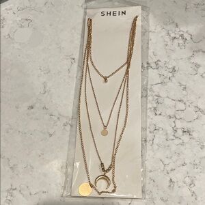 💥SHEIN Gold Layered Necklace Elegant Chains💥